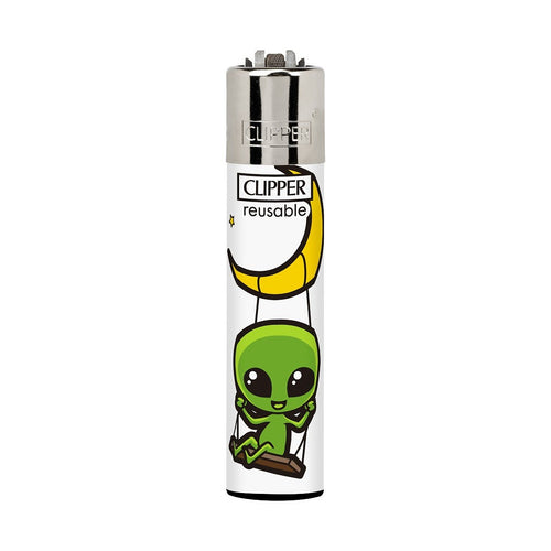 Clipper CP11 Cosmo Crazy 1 aansteker, design Alien op maanschommel