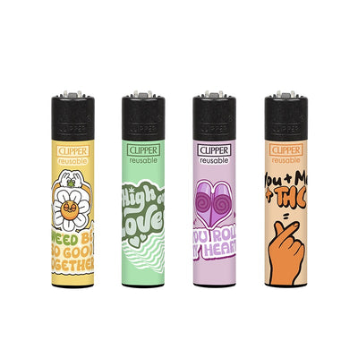 Clipper aansteker - CP11 Valentine 2 - Set van 4