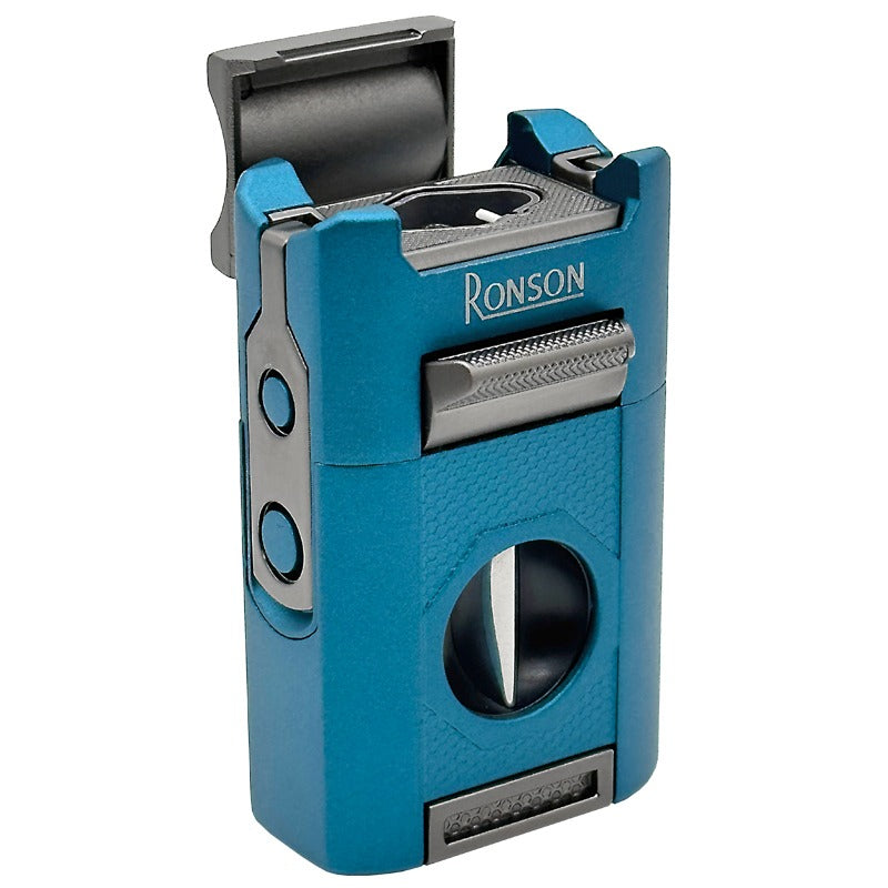 Ronson Giant 4-Jetflame aansteker in blauw