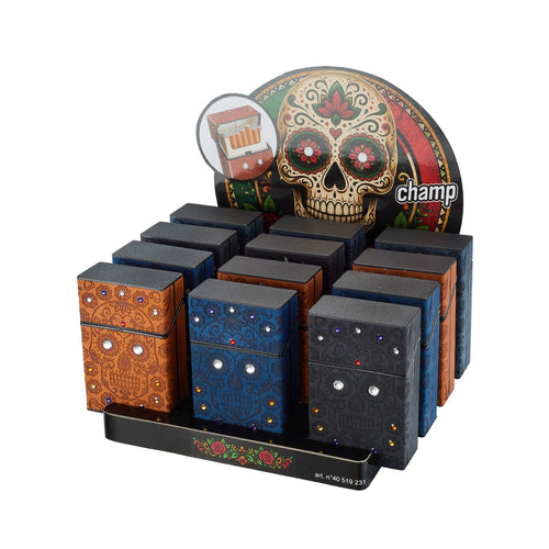 Champ sigarettenbox met Skull and Strass design