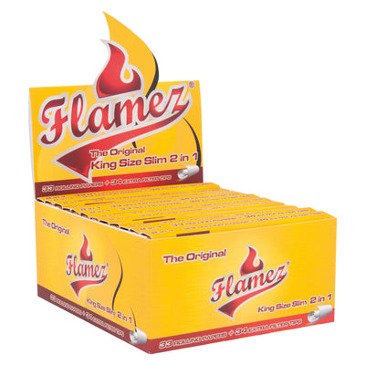 Flamez King Size Slim 2-in-1 vloei met filtertips in één pakje