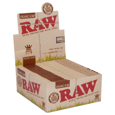 RAW Organic Hemp King Size Slim ongebleekte vloei