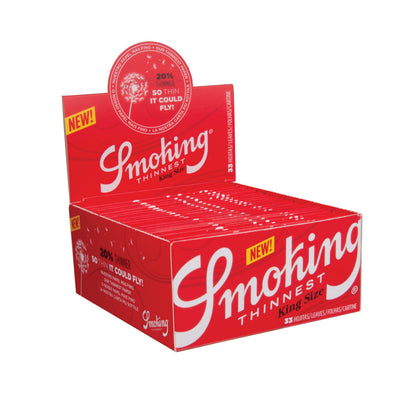 Smoking Thinnest King Size Slim vloei, extra dun vloeipapier met watermerk