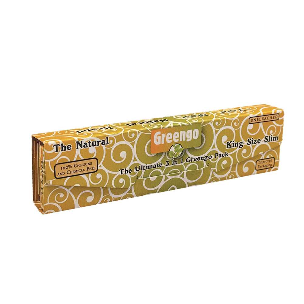 Greengo Ultimate 3-in-1 Pack King Size Slim met vloei, tips en rolling tray, foto 2