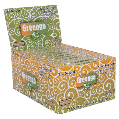 Greengo Ultimate 3-in-1 Pack King Size Slim met vloei, tips en rolling tray