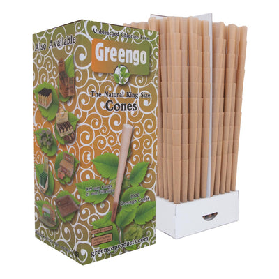 Greengo Cones King Size Unbleached 109/21 mm van ongebleekt papier