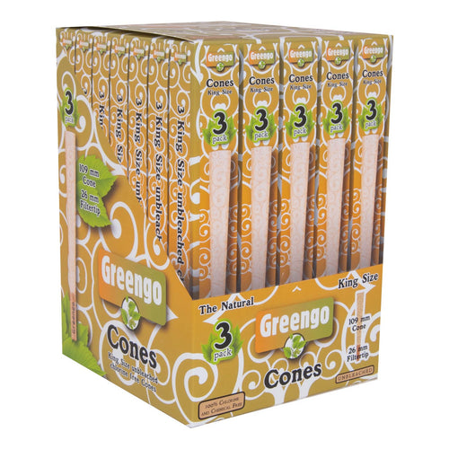 Greengo Cones King Size Unbleached 109/26 mm 3 Pack