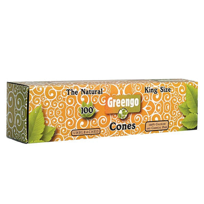 Greengo Cones King Size 109/26 mm, ongebleekte voorgedraaide hulsjes met filtertip