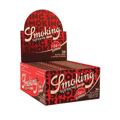 Smoking Supreme Brown King Size ongebleekte vloei met tips