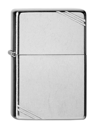 Set: Zippo Street Chrome + leren etui