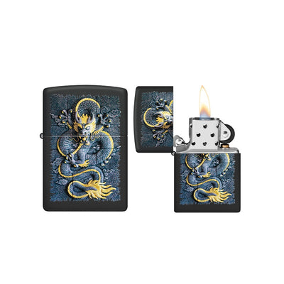 Zippo aansteker Stone Dragon Design met drakenmotief