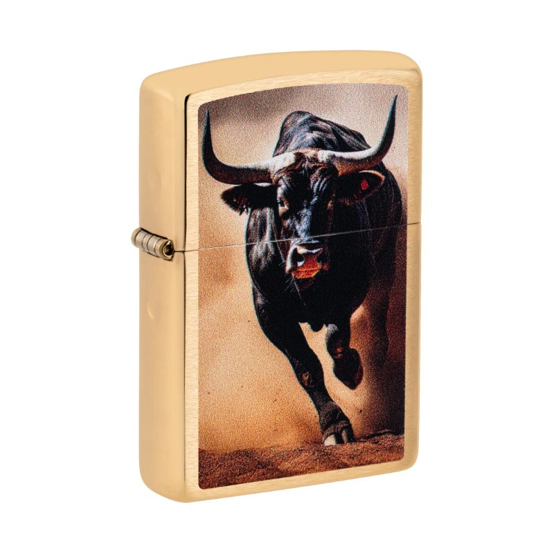 Zippo Bull Design Gold aansteker in goud