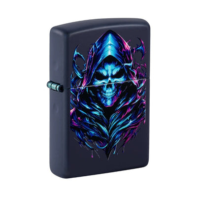 Zippo Reaper Skull Design aansteker met metalen behuizing en doodskop