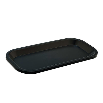 Kleine biodegradable rolling tray in zwart van hennepvezel