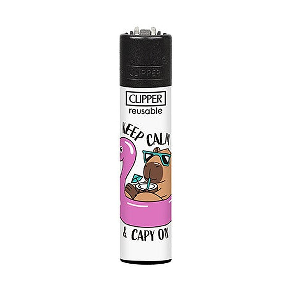Clipper CP11 Be Capy aansteker, design Keep Calm & Capy On