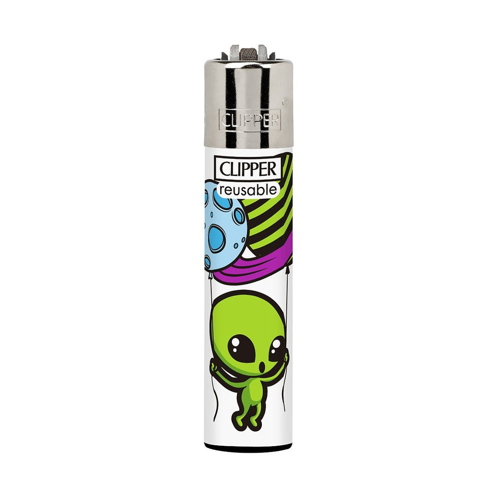 Clipper CP11 Cosmo Crazy 1 aansteker, design Alien met ballon