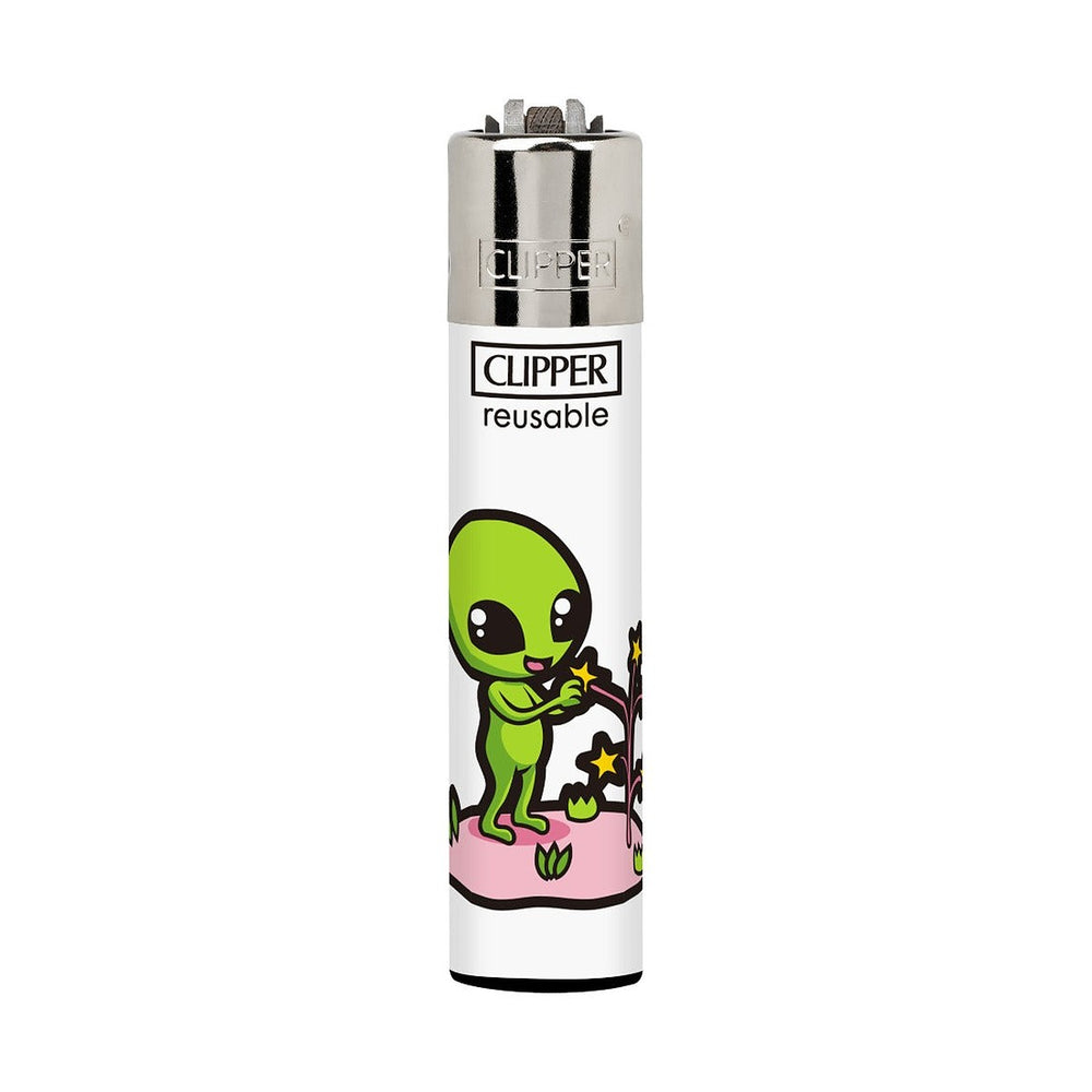 Clipper CP11 Cosmo Crazy 1 aansteker, design Alien met sterren