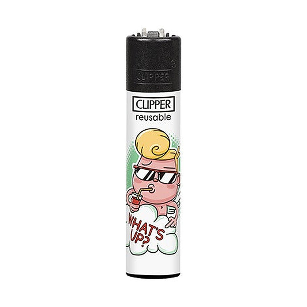 Clipper CP11 Funny Cupid aansteker, design Cupido What's Up