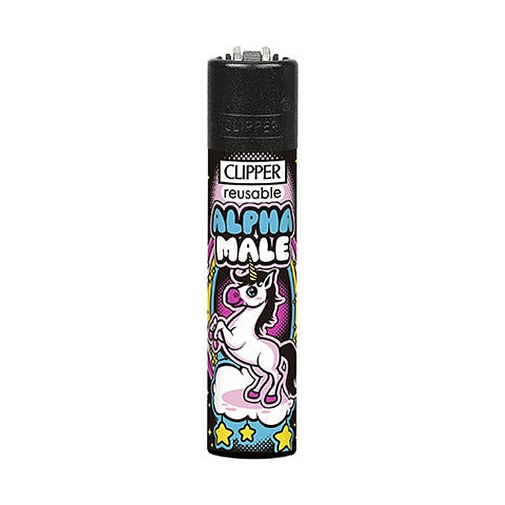 Clipper CP11 Mix Slogan #14 aansteker, design Alpha Male
