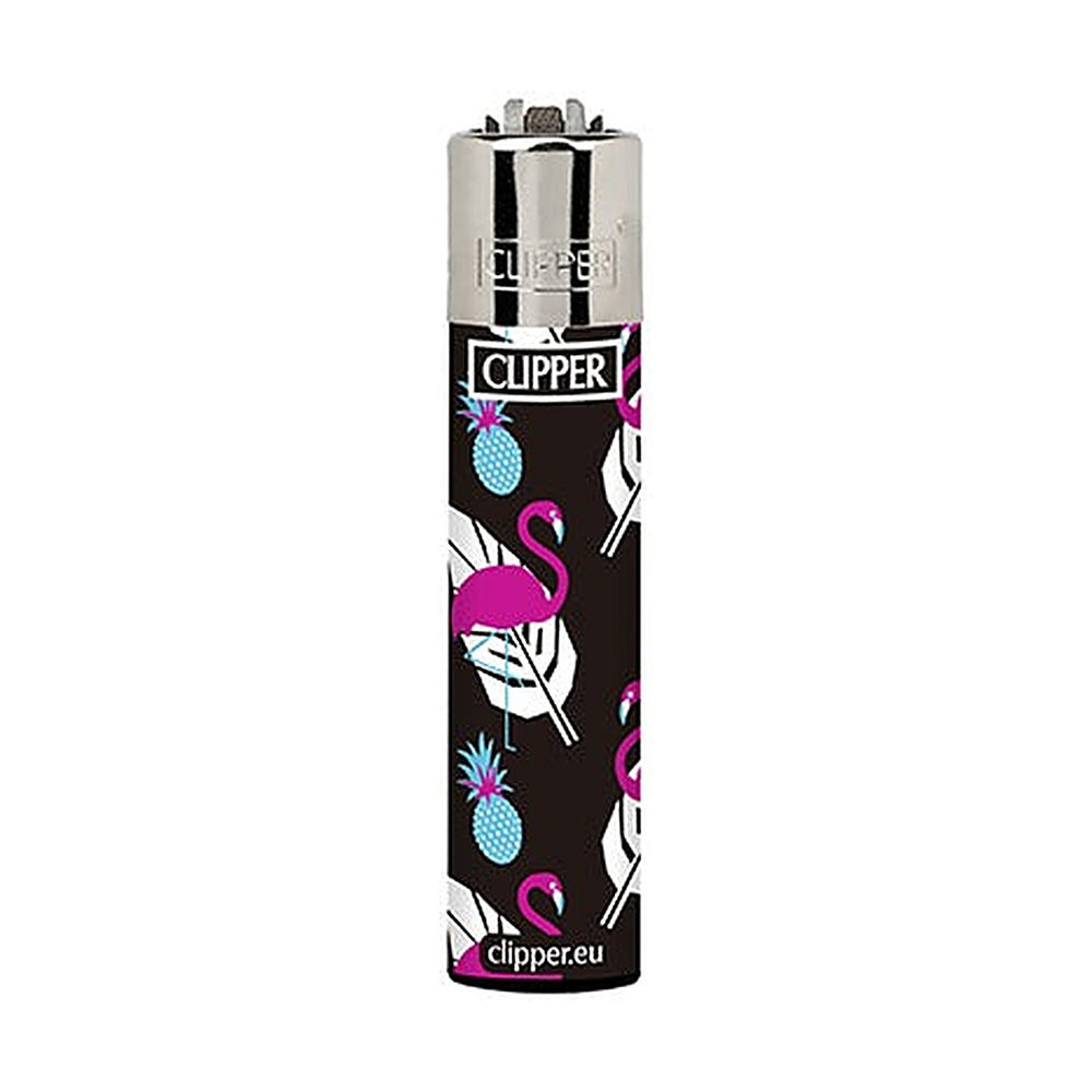 Clipper CP11 Summer Pattern aansteker, design Flamingo zwart
