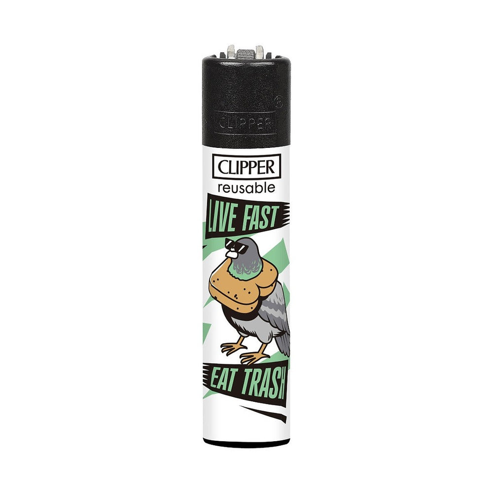 Clipper CP11 Trash Gang aansteker, design Live Fast Eat Trash