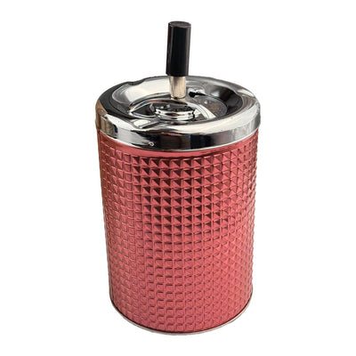 Draai-asbak van aluminium in chroom en rosé, 20 cm