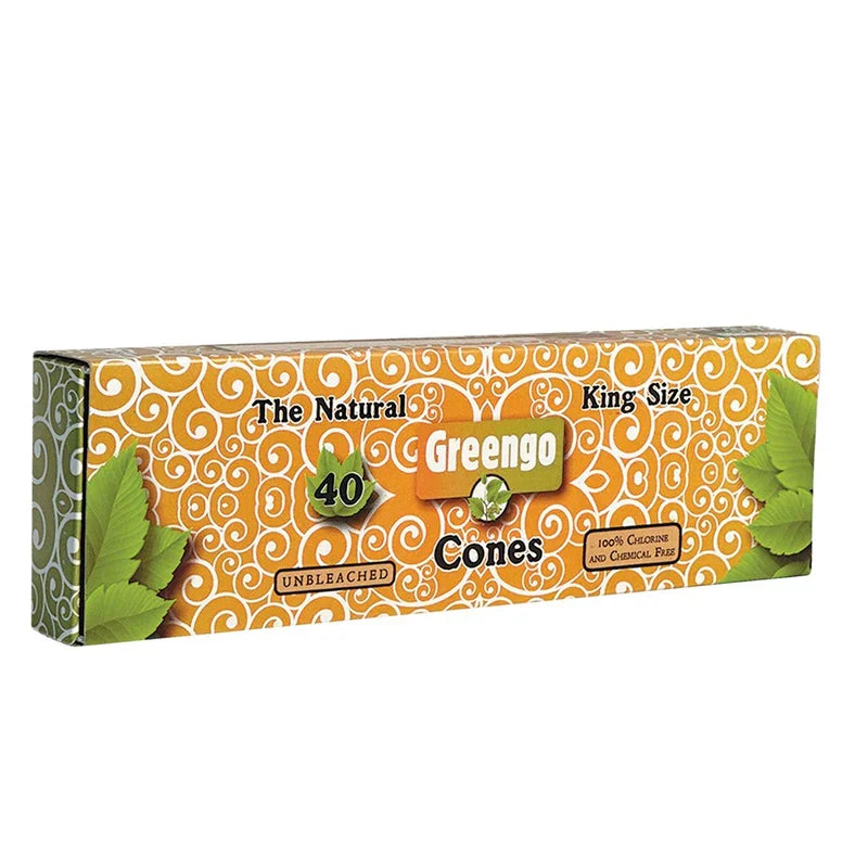 Greengo King Size Cones 109/26 mm, ongebleekt met ingebouwde tip