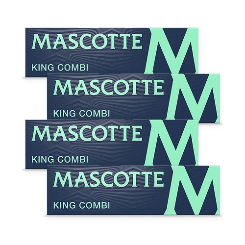 Mascotte Original King Size Combi-boekje met vloei en filtertips, set van 4 stuks