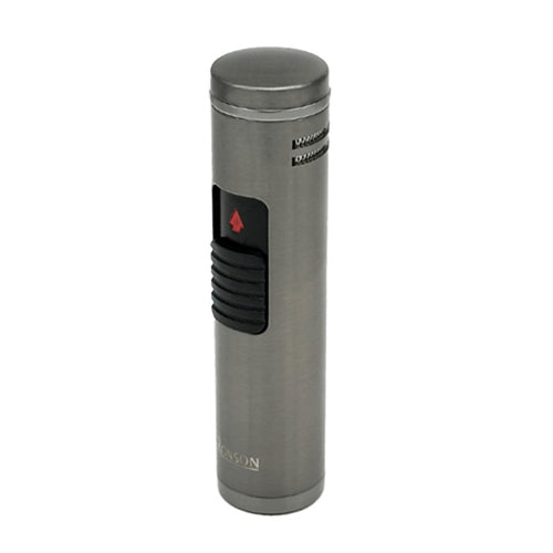 Ronson Monsun triple jetflame-aansteker in Gun Metal