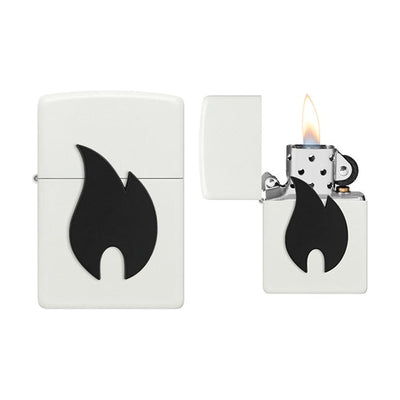 Zippo BIG Flame aansteker in effen zwart
