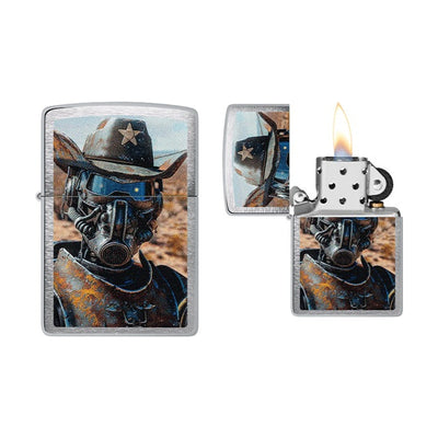 Zippo Cowboy Robot aansteker met robotcowboy