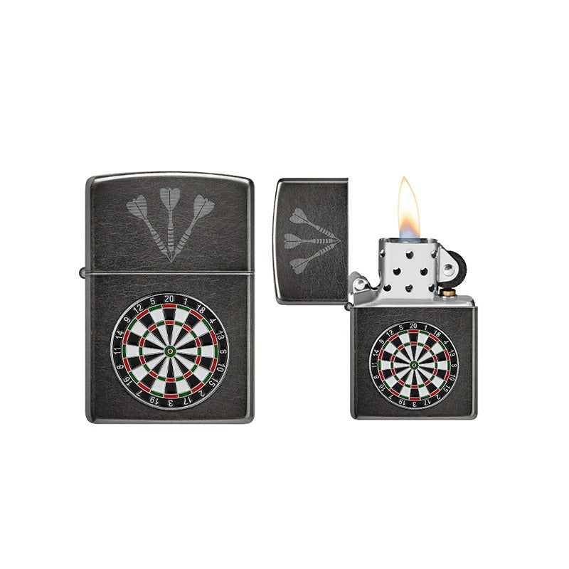 Zippo aansteker Dartboard Disc Emblem met metalen behuizing