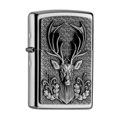 Zippo Deer Head aansteker met hertenkop in silhouet