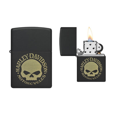 Zippo Harley-Davidson Black Matte aansteker in zwarte matte uitvoering
