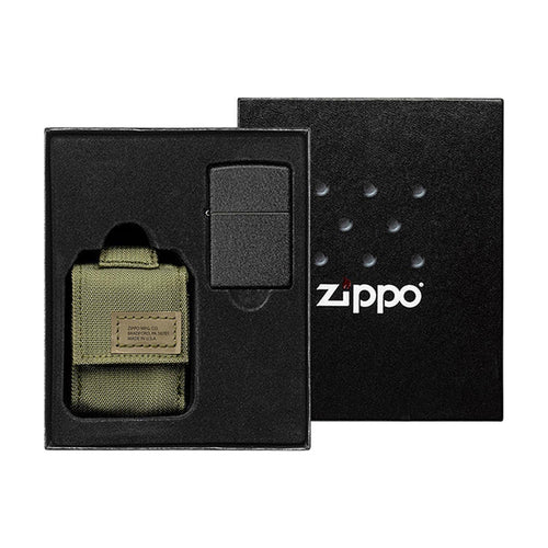 Zippo Lighter Pouche Molle Pouch Green And Lighter Gift Set