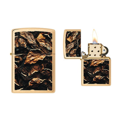 Zippo Pattern Design aansteker op geborsteld messing