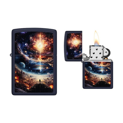 Zippo Realms aansteker met gedetailleerd fantasielandschap