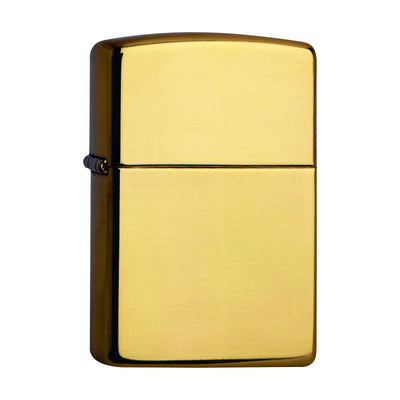 Zippo Regular aansteker in hoogglans messing zonder opdruk