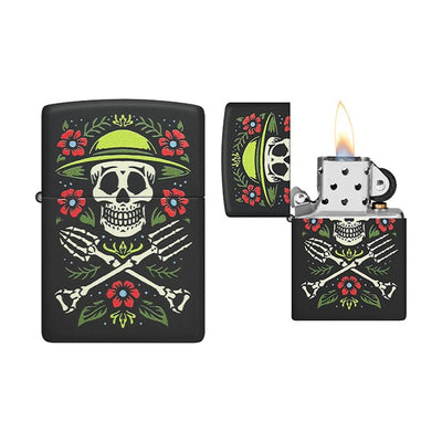 Zippo Skull Gardener aansteker met tuinierende schedel