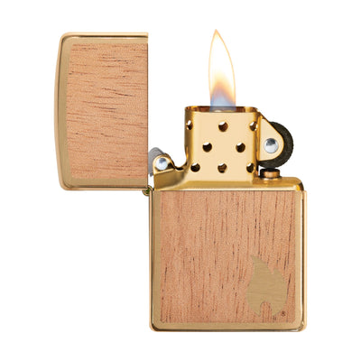 Zippo Woodchuck aansteker in geborsteld messing