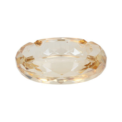 Zorr crystal-asbak van goudkleurig glas, 100mm