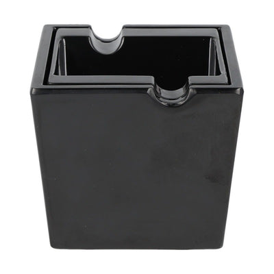 Zwarte Zorr Dover asbak van melamine, 12x12x16cm